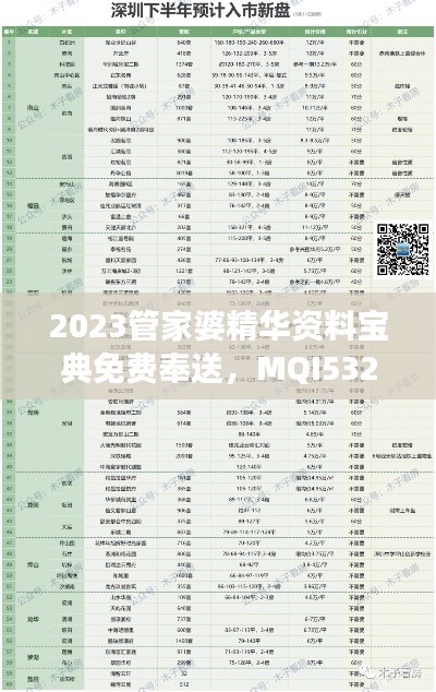 2023管家婆精华资料宝典免费奉送，MQI532.64水晶版数据解读