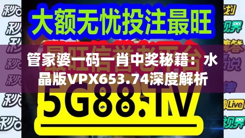 管家婆一码一肖中奖秘籍：水晶版VPX653.74深度解析