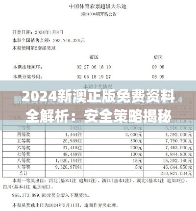 2024新澳正版免费资料全解析：安全策略揭秘_独家EXP953.28版