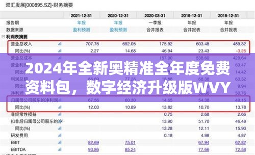 2024年全新奥精准全年度免费资料包，数字经济升级版WVY560.95