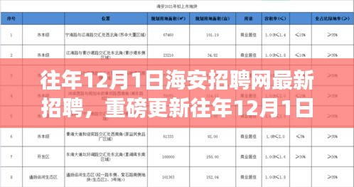 往年12月1日海安招聘网最新职位信息揭秘，求职者福音