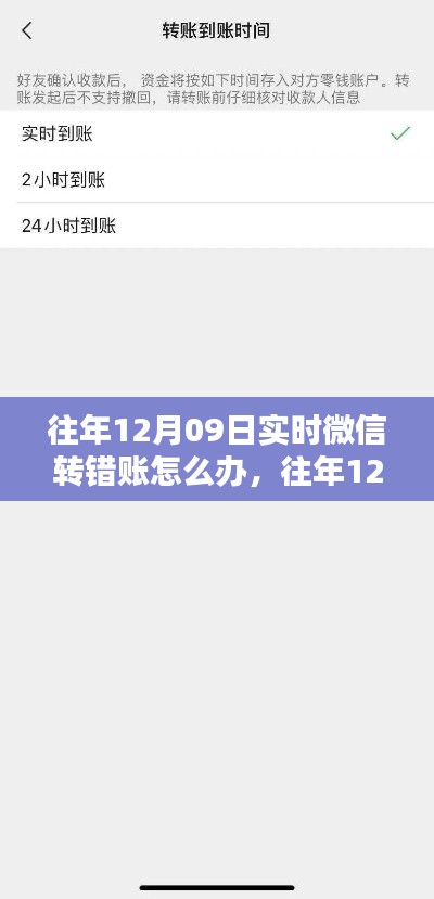 往年12月09日微信转账出错应对指南，实时策略与建议